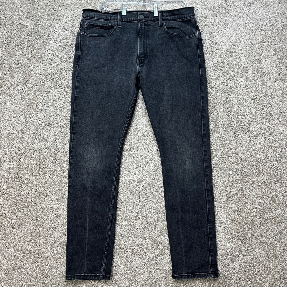 Levi's 512 Jeans Mens 36x32 Dark Gray Slim Taper 5-Pocket Stretch Denim Twill